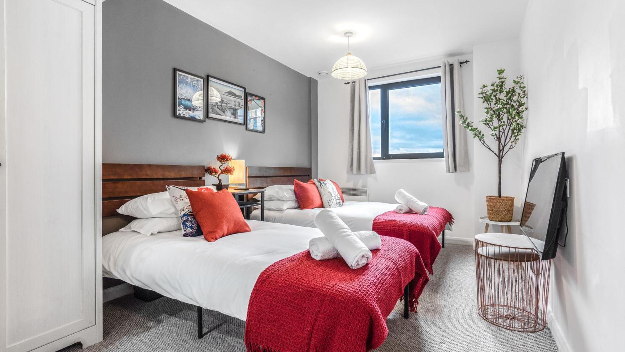 Japanese Suite 2Bed 2Bath, Free Park, Netfix, 75 Inch Tv, Games - City Centre- Maihom Birmingham Luaran gambar
